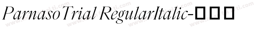 ParnasoTrial RegularItalic字体转换